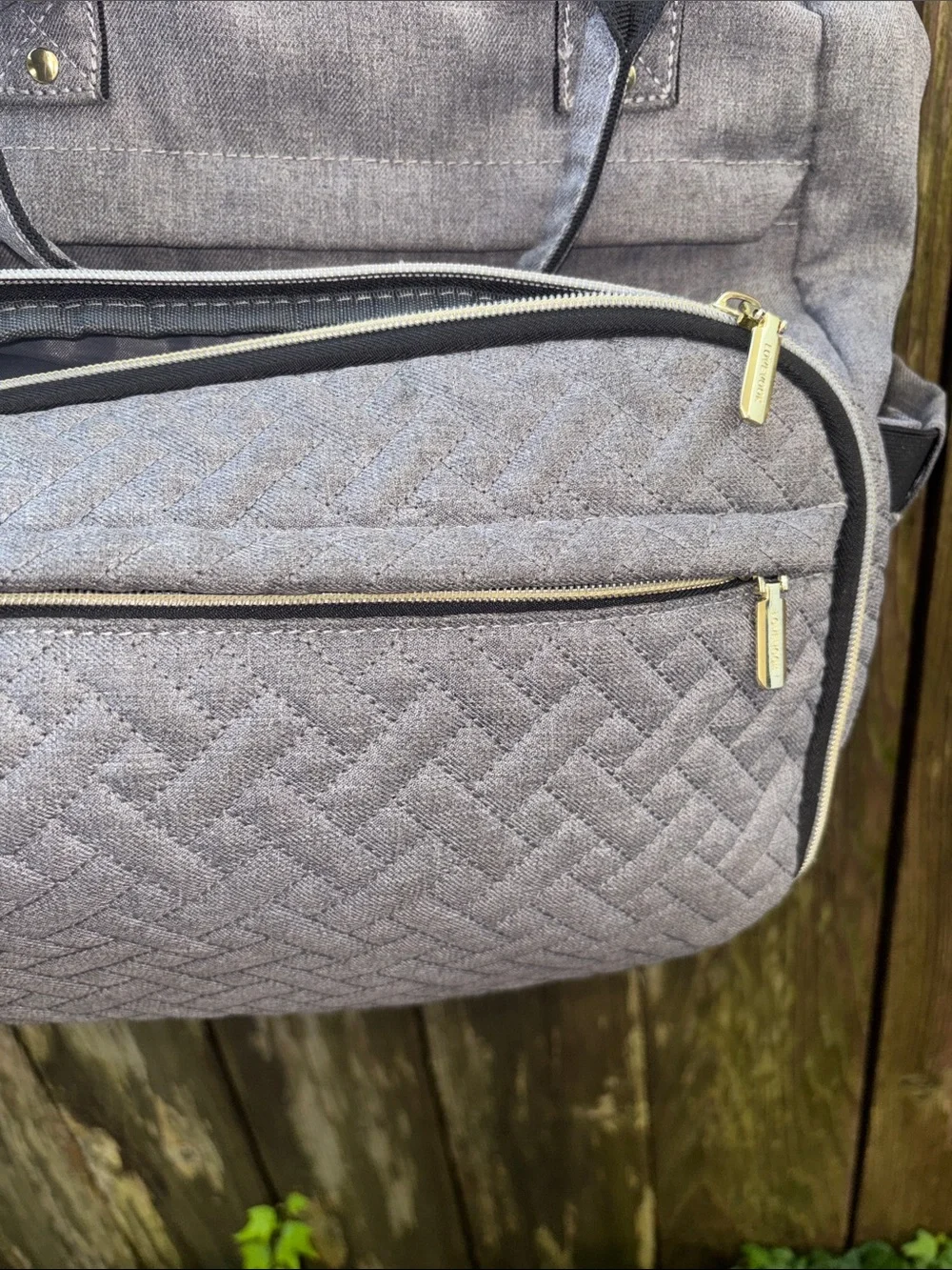 Lovevook Gray Silver Quilted Backpack Travel Bag Teacher Nurse Computer Large